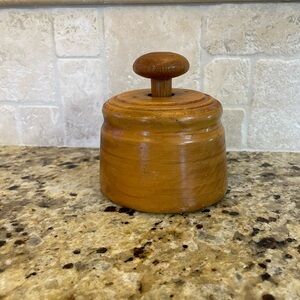 Antique Wooden Butter Mold - Rich Brown